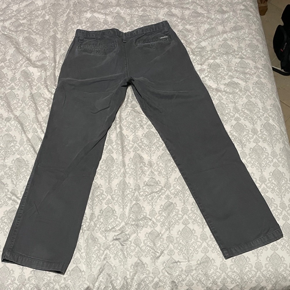 Eddie Bauer Men's Charcoal Chinos